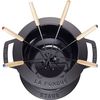 Staub Fondue set black m. 2 handles, round. 20 cm thumb 2