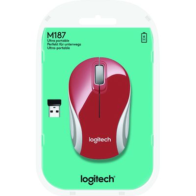 Logitech M187 Wireless, Maus rot Mini kaufen bei 
