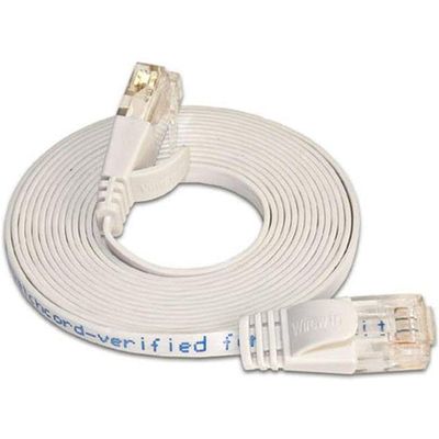 SLIM patchkabel Cat 6, UTP, 0.75 m, Weiss