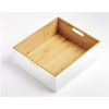 Zeller Present Storage box Bamboo white 30x27x10.5cm thumb 0