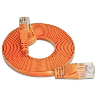 SLIM cavo adattatore Cat 6, UTP, 0,25 m, arancione