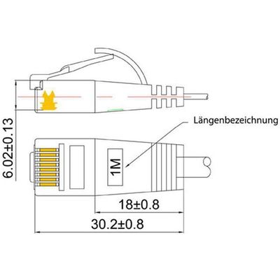 SLIM patchkabel Cat 6, UTP, 5 m, Grau Bild 3