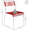 Schaffner Spaghetti chair Säntis without armrest - Hot Dip Galvanized - Orange thumb 0