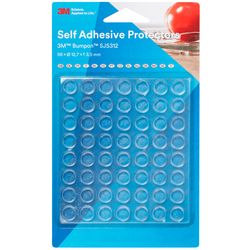 3M Protective buffer transparent 12.7mm round, 56 pieces each.