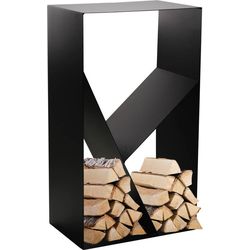 Nouvel Étagère à bois Avantgarde, acier noir