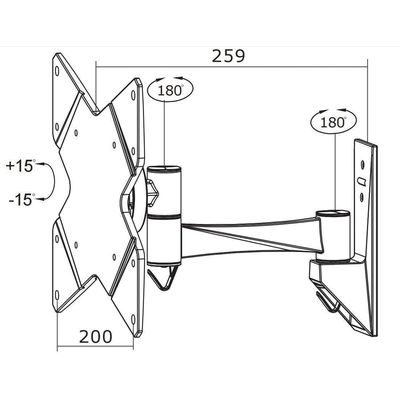 Newstar supporto a parete fpma-w825 nero Bild 9