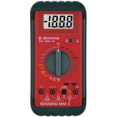 Benning Digital-Multimeter inkl. 1 Blockbatterie 9V