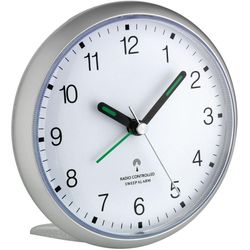 TFA Wireless alarm clock analogue silver 110x52x107mm 60.1506