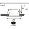 Paulmann Faretto da incasso Cole, 1 x GU10, 10 W, nero/argento thumb 0