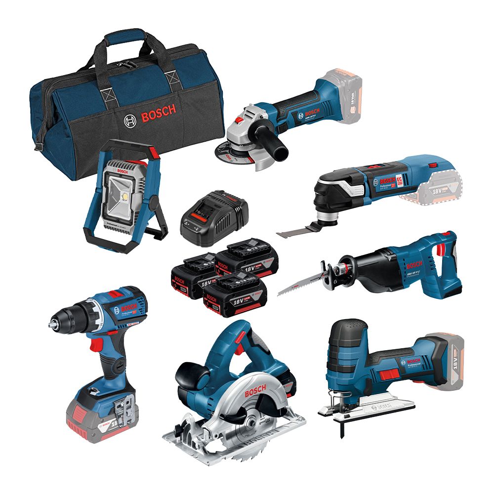 Bosch Professional Bosch 7Tool Kit 18V GSR/GST/GKS/GSA/GWS/GOP/GLI Bild 1