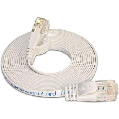 SLIM Câble de patch Cat 6, UTP, 7.5 m, blanc