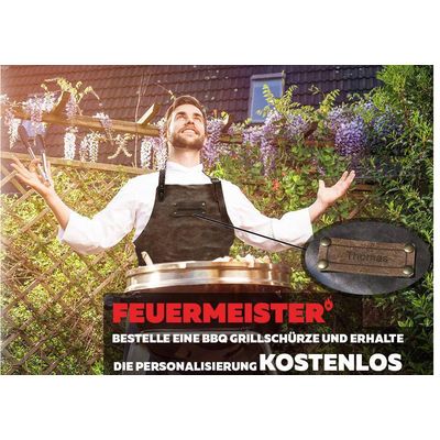 Feuermeister Grillschürze Antikleder, Anthrazit, Grösse 3 Bild 10