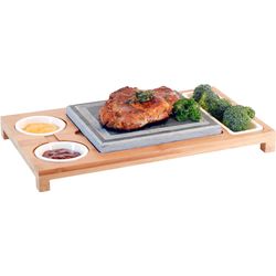 Nouvel Hot stone plate wood 5 pieces