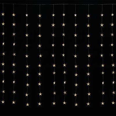 Ekström LED light curtain outdoor with stars 100 LED 225x200cm