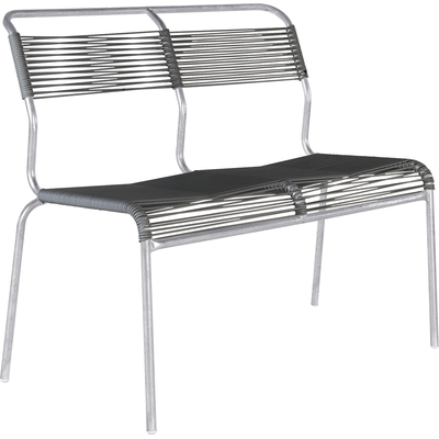 Schaffner Spaghetti Bench Säntis 2er without armrest - Hot Dip Galvanized - Anthracite