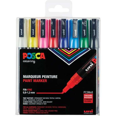 Uni Marcatori POSCA 0.9 - 1.3mm, 8 pezzi Bild 2