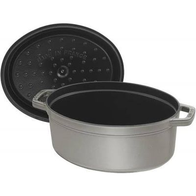 Staub Topf oval grau 5.5 lt. 31cm Bild 2