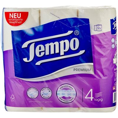 Tempo Toilettenpapier Premium 4-lagig Weiss