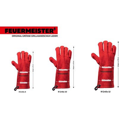 Feuermeister Grillhandschuh Premium BBQ Rot, Grösse 12 Bild 5