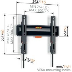 Vogels Wall bracket TVM 3205 Black