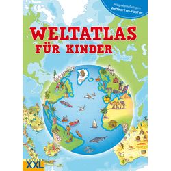 XXL World atlas for children incl. poster