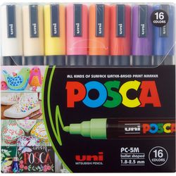 Uni Markers POSCA 1.8 - 2.5mm, 16 pieces