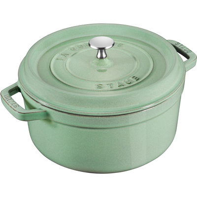 Staub Cocotte 24 cm, tonda, salvia, ghisa