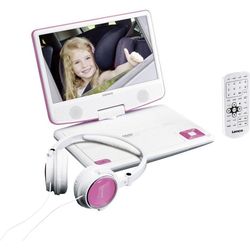 Lenco DVP-910 portabler DVD Player 9 Zoll pink USB Car Charger Headphone