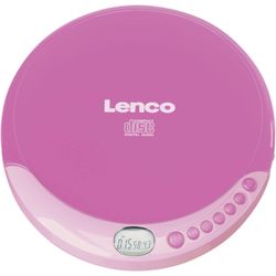 Lenco CD-011 portabler CD Player mit Ladefunktion, Pink
