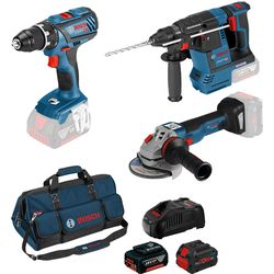 Bosch Professional Bosch Kit 3 utensili+1x PC18V 8.0+1xPC4.0+GAL1880CV