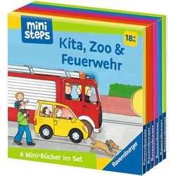 Ravensburger Mein erster Bücher-Würfel: Kita, Zoo und Feuerwehr (Bücher-Set)