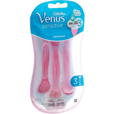 Gillette Venus körperrasierer sensitive skinelixir einwegrasierer, 3 stück Bild 6