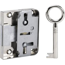 Junie Cabinet lock steel verni. right and left mandrel 30mm