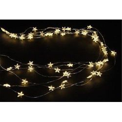 Dameco Catena luminosa 50 LED Microfilo con stelle lunghezza 140 cm