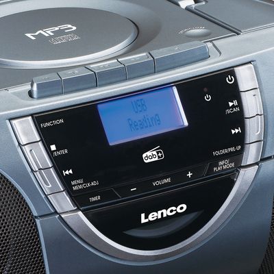 Lenco buy radio/boombox player, at cassette, CD/MP3 - gray SCD-6800, DAB+, FM, DAB+