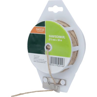 Siena Garden Hemp cord 50mx2mm with cutter