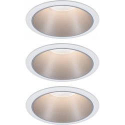 Paulmann Recessed spotlight Cole Coin 3-Stepdim Set, 18W,2700K,White/Silver