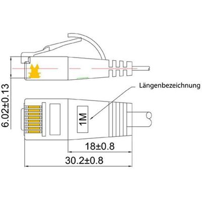 SLIM Cavo patch Cat 6, UTP, 2 m, nero Bild 6