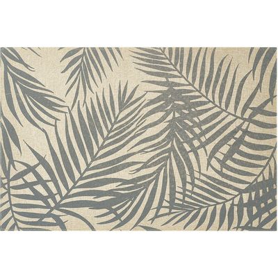 Zeller Present Placemat palm polylinen gray 45x30cm