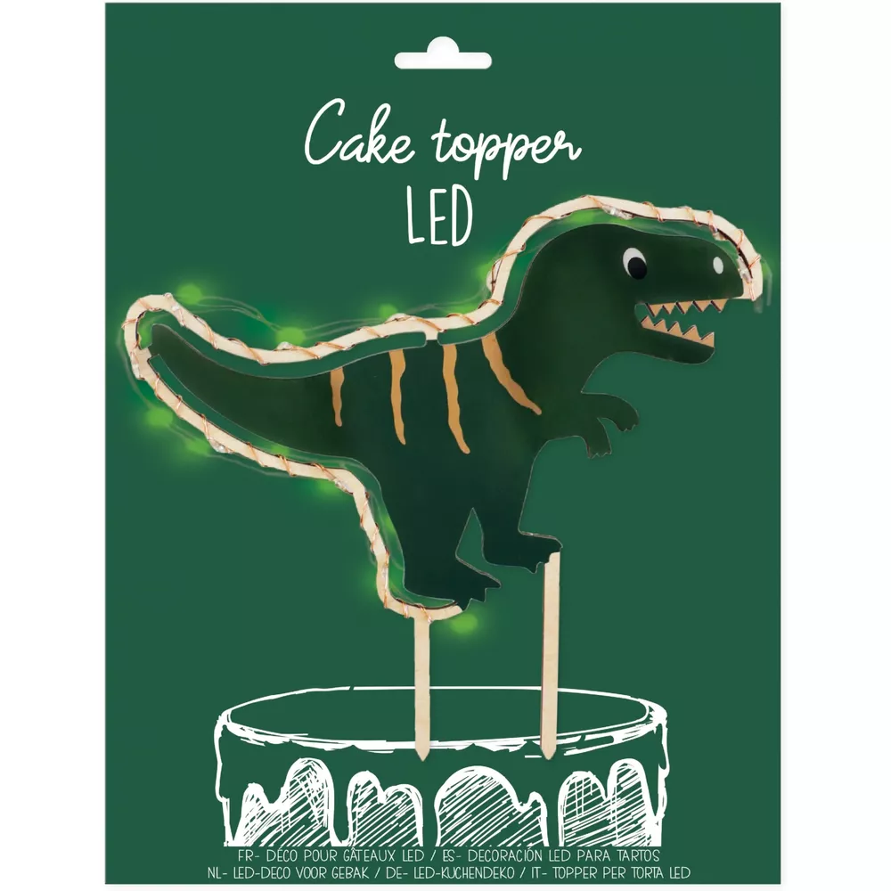 Scrap Cooking Cake Topper mit LED-Beleuchtung Dino Bild 1
