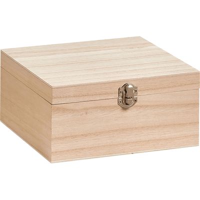 Zeller Present Box Holz mit Deckel 20x20x9,5cm