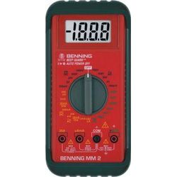 Benning Multimetro digitale con 1 batteria a blocco da 9V