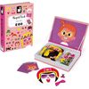 Janod Magnetic book Crazy Face Girls 55 magnets and 10 cards thumb 0