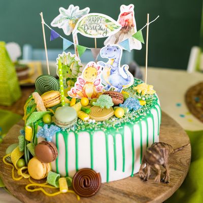Papierdrachen Bastoncini per torte (compleanno) - Dino - Set 4 - acquista  su