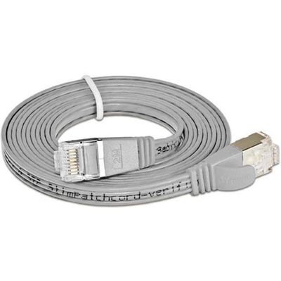 SLIM patchkabel  Cat 6, STP, 0.25 m, Grau