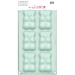 Scrap Cooking 6 silicone baking mold teddy bear