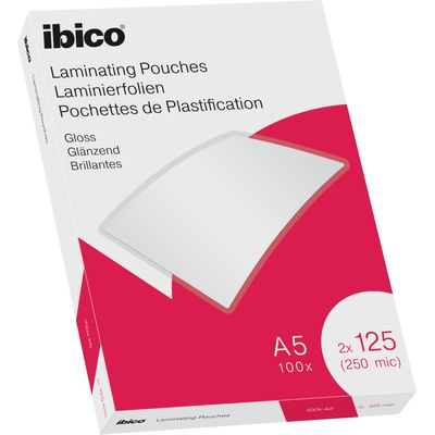 Ibico Laminierfolie A5, 125 µm, 100 Stück, Glänzend