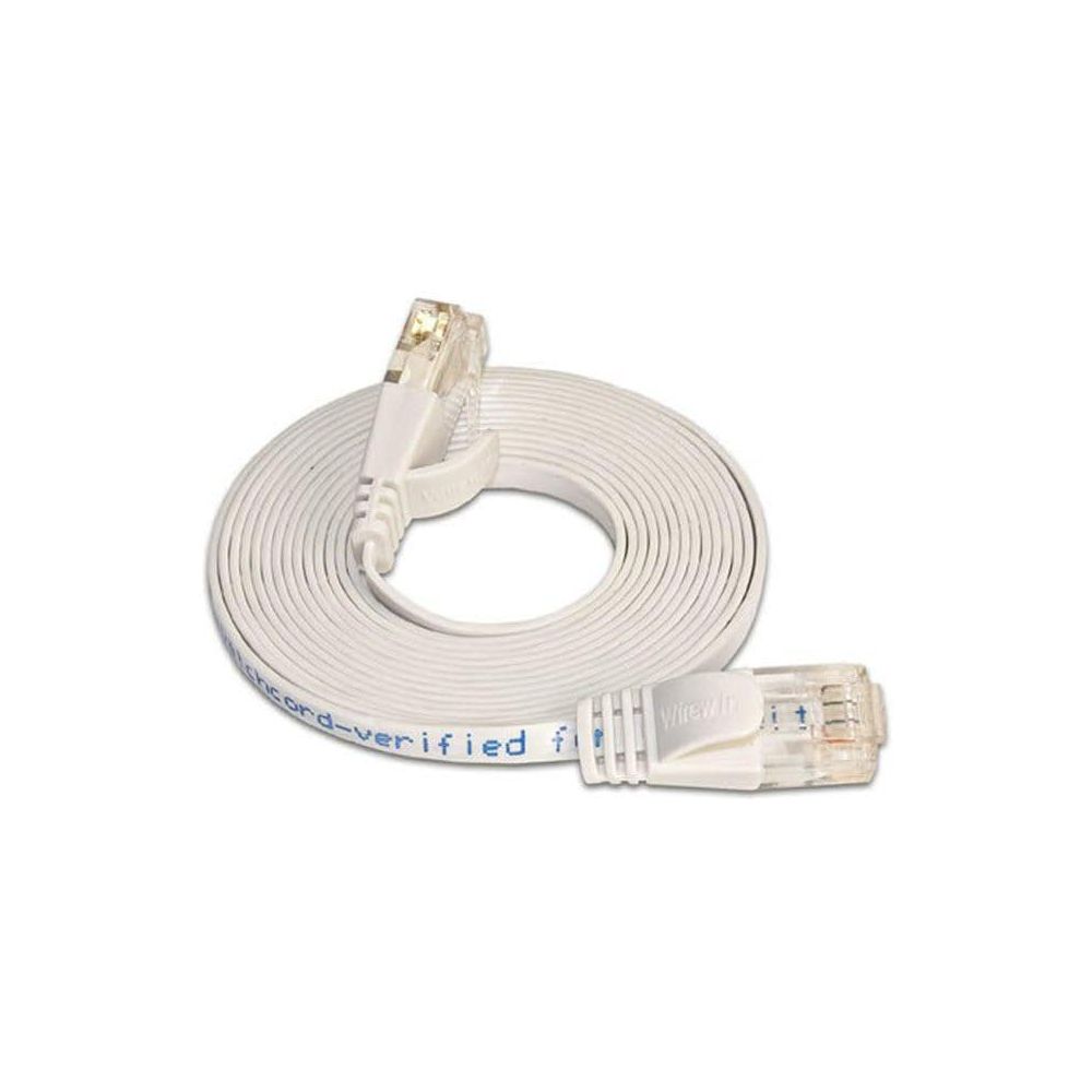 SLIM patchkabel Cat 6, UTP, 0.1 m, Weiss Bild 1