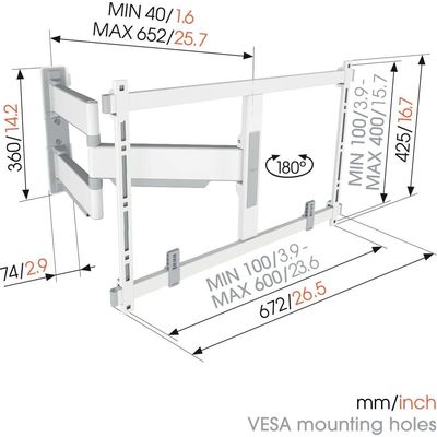 Vogels Wandhalterung TVM 5645 - Weiss Bild 10