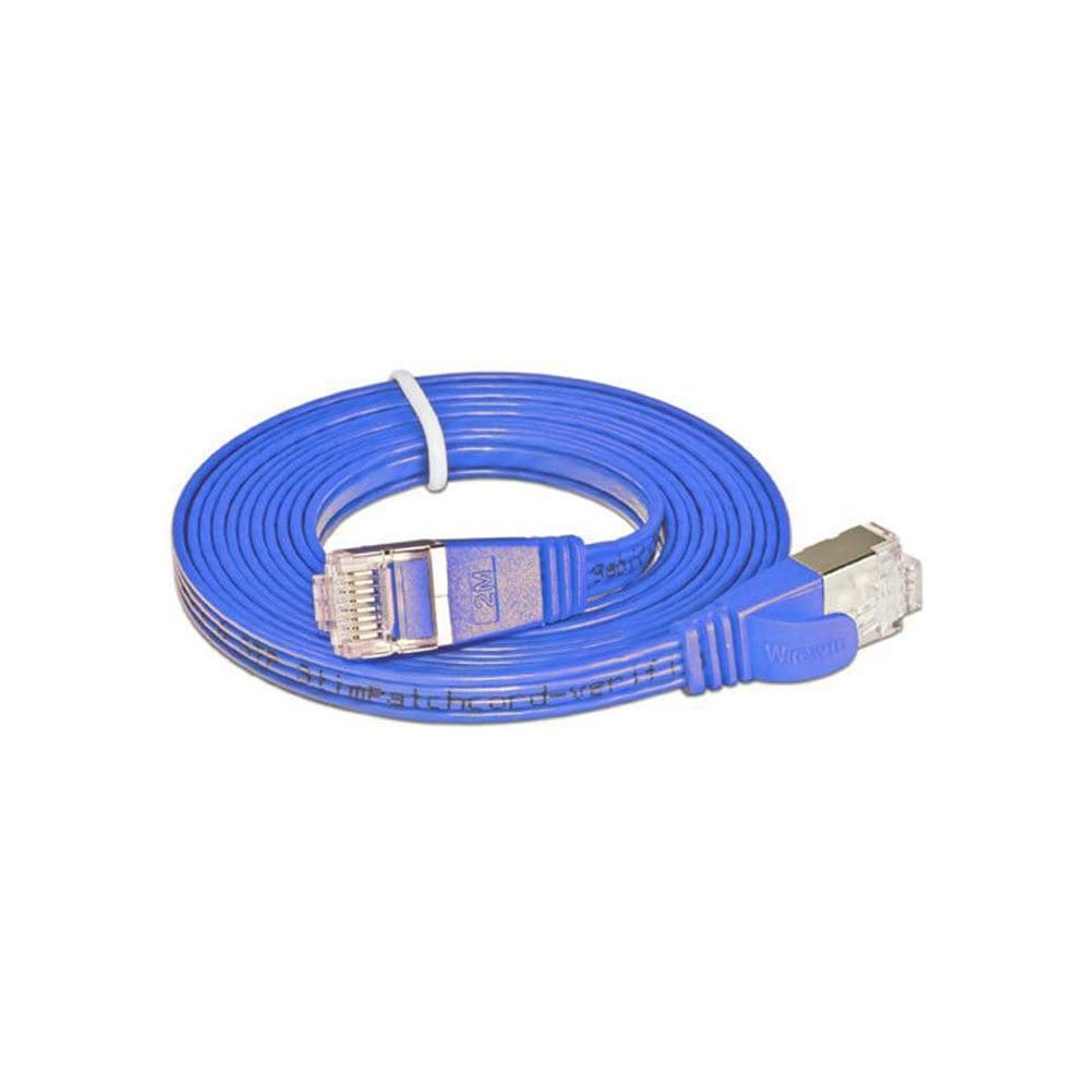 SLIM patchkabel  Cat 6, STP, 3 m, Blau Bild 1